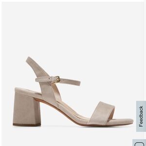 Elegant Gray Women's Block Heel Sandals